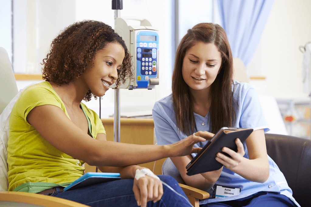 Patient with Nurse